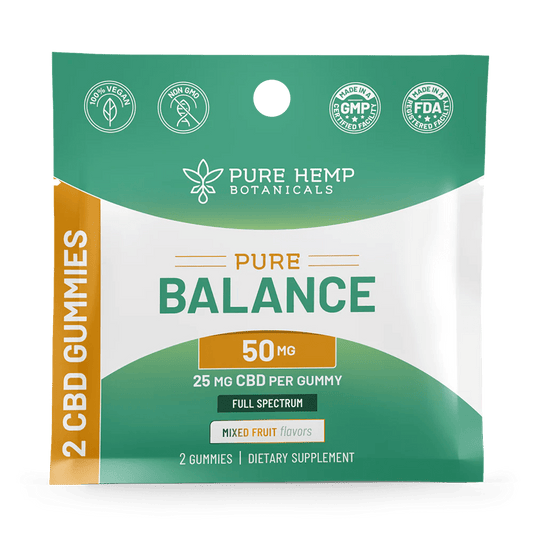 Pure Balance 50mg Full Spectrum CBD Gummies Sachet - Tree Spirit Wellness