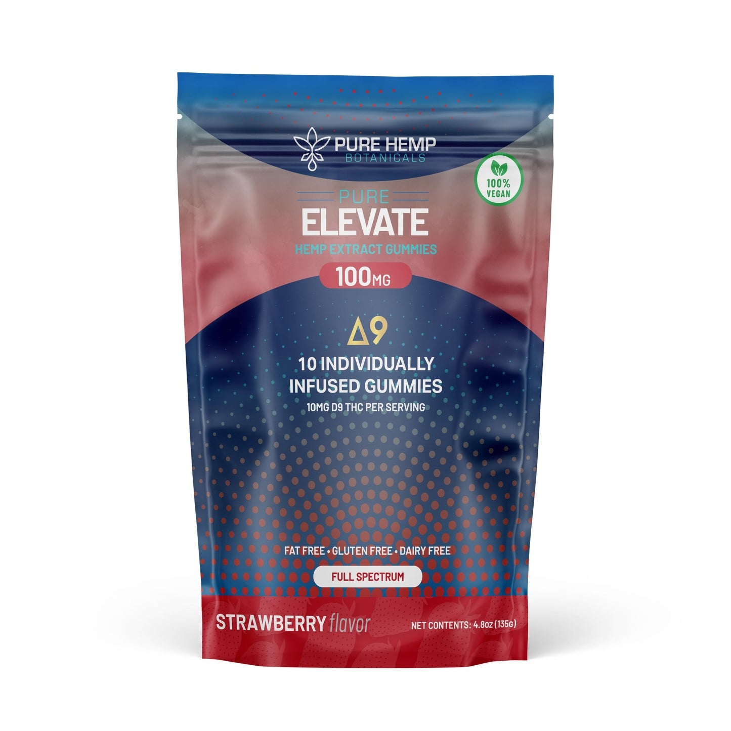 Pure Elevate Gummies 100mg Delta 9 - 30ct - Tree Spirit Wellness