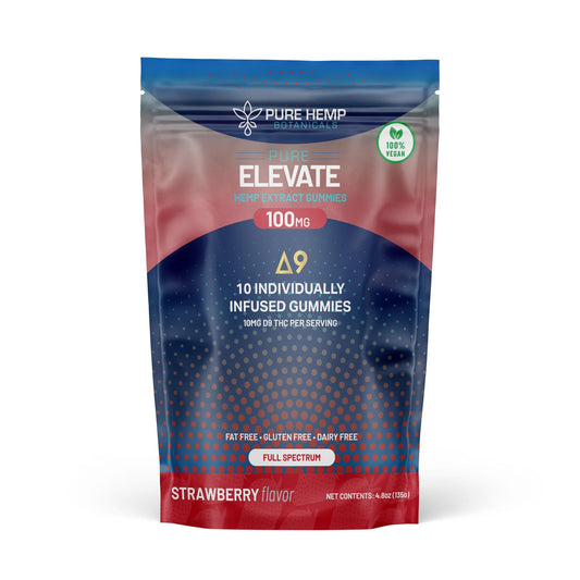 Pure Elevate Gummies 100mg Delta 9 - 30ct - Tree Spirit Wellness