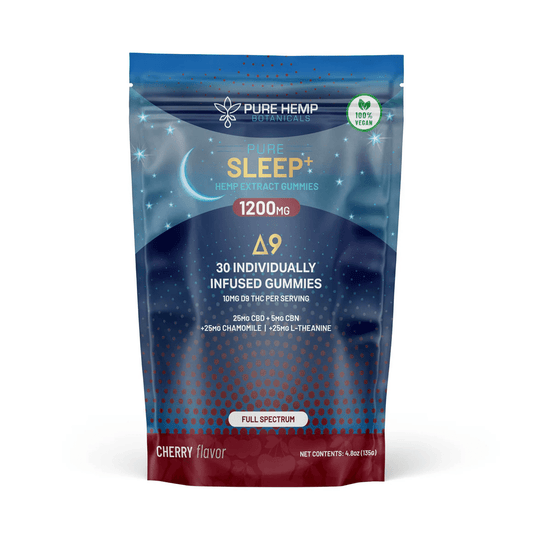 Pure Sleep+ Gummies 1200mg Delta 9 - Cherry COMING SOON - Tree Spirit Wellness