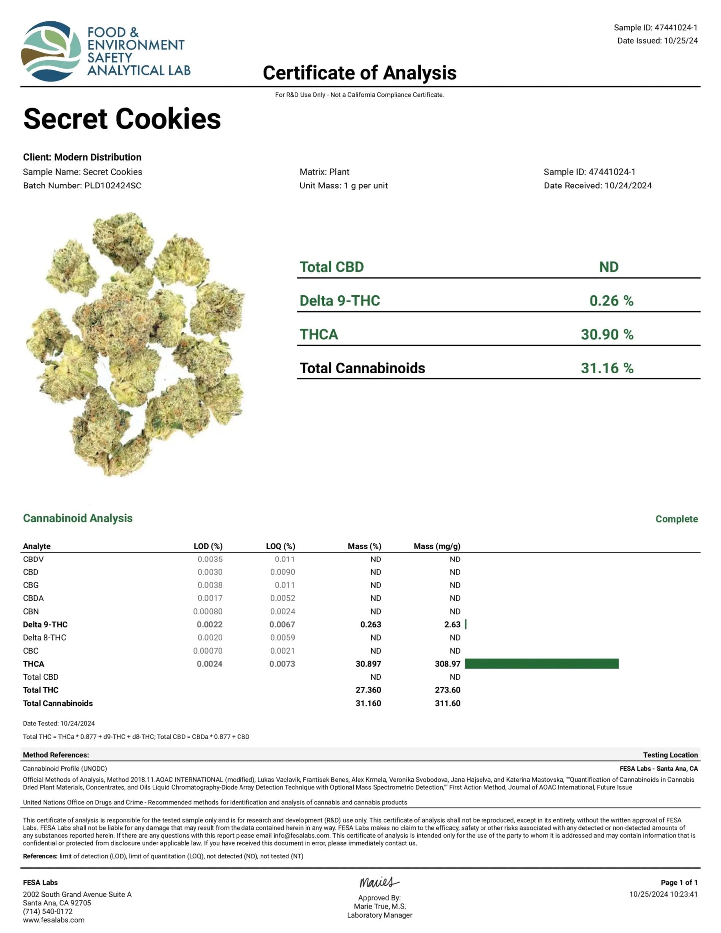 Secret Cookies BOUTIQUE THCA FLOWER - Hybrid (8ct) - Tree Spirit Wellness