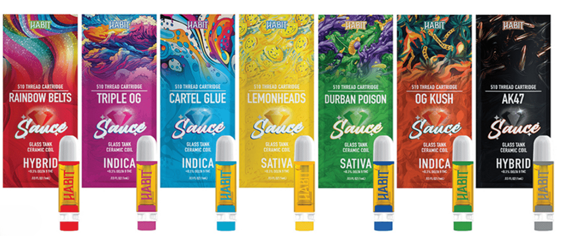 THCA 510 Thread Cartridge 1g - Rainbow Belts (Hybrid) - 10 Pack - Tree Spirit Wellness