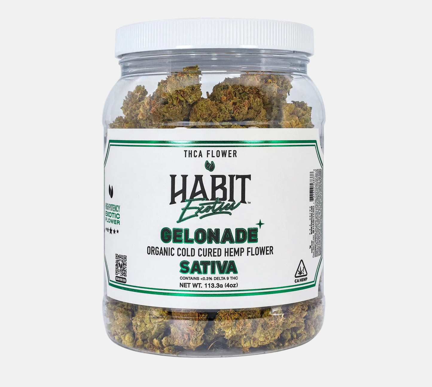 THCA Exotics Flower Jar Gelonade 4oz (Sativa) - BULK - Tree Spirit Wellness