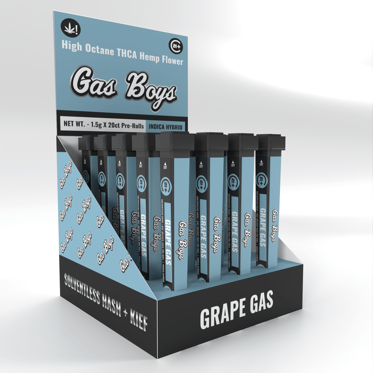 THCA INFUSED PRE - ROLL Grape Gas Display Box - Indica Hybrid (20ct) - Tree Spirit Wellness