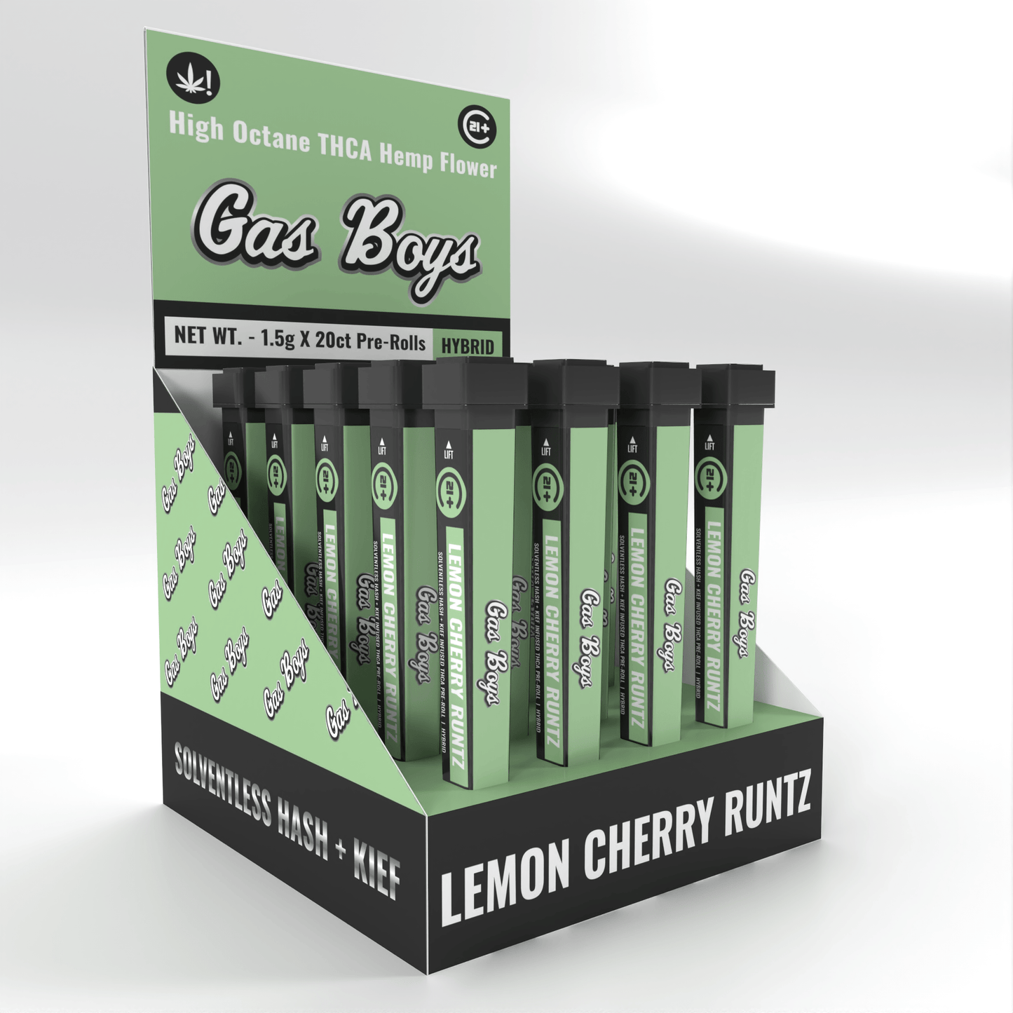 THCA INFUSED PRE - ROLL Lemon Cherry Runtz Display Box - Hybrid (20ct) - Tree Spirit Wellness