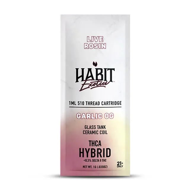 THCA Live Rosin 510 Cartridge - OG Garlic 1g (Hybrid) - 10 Pack - Tree Spirit Wellness