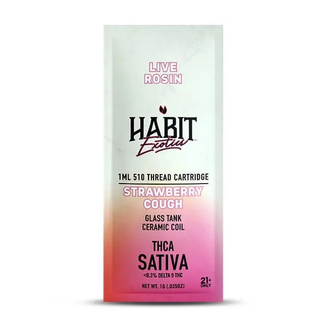 THCA Live Rosin 510 Cartridge - Strawberry Cough 1g (Sativa) - 10 Pack - Tree Spirit Wellness