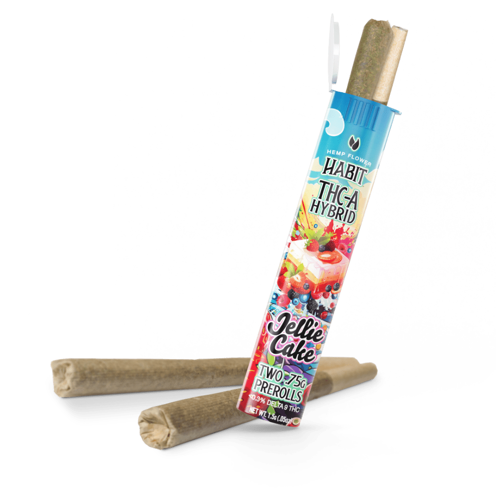 THCA.75g PRE - Rolls 2Pk Jellie cake (Hybrid) Case of 20 - Tree Spirit Wellness