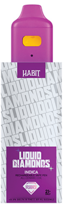 THCP Liquid Diamonds - Granddaddy Purps 2g Rechargeable Vape (Indica) - 10 Pack - Tree Spirit Wellness