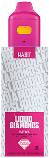 THCP Liquid Diamonds - Purple Champagne 2g Rechargeable Vape (Sativa) - 10 Pack - Tree Spirit Wellness