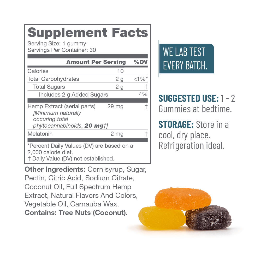 600mg Pure Sleep CBD+CBN Gummies - Tree Spirit Wellness
