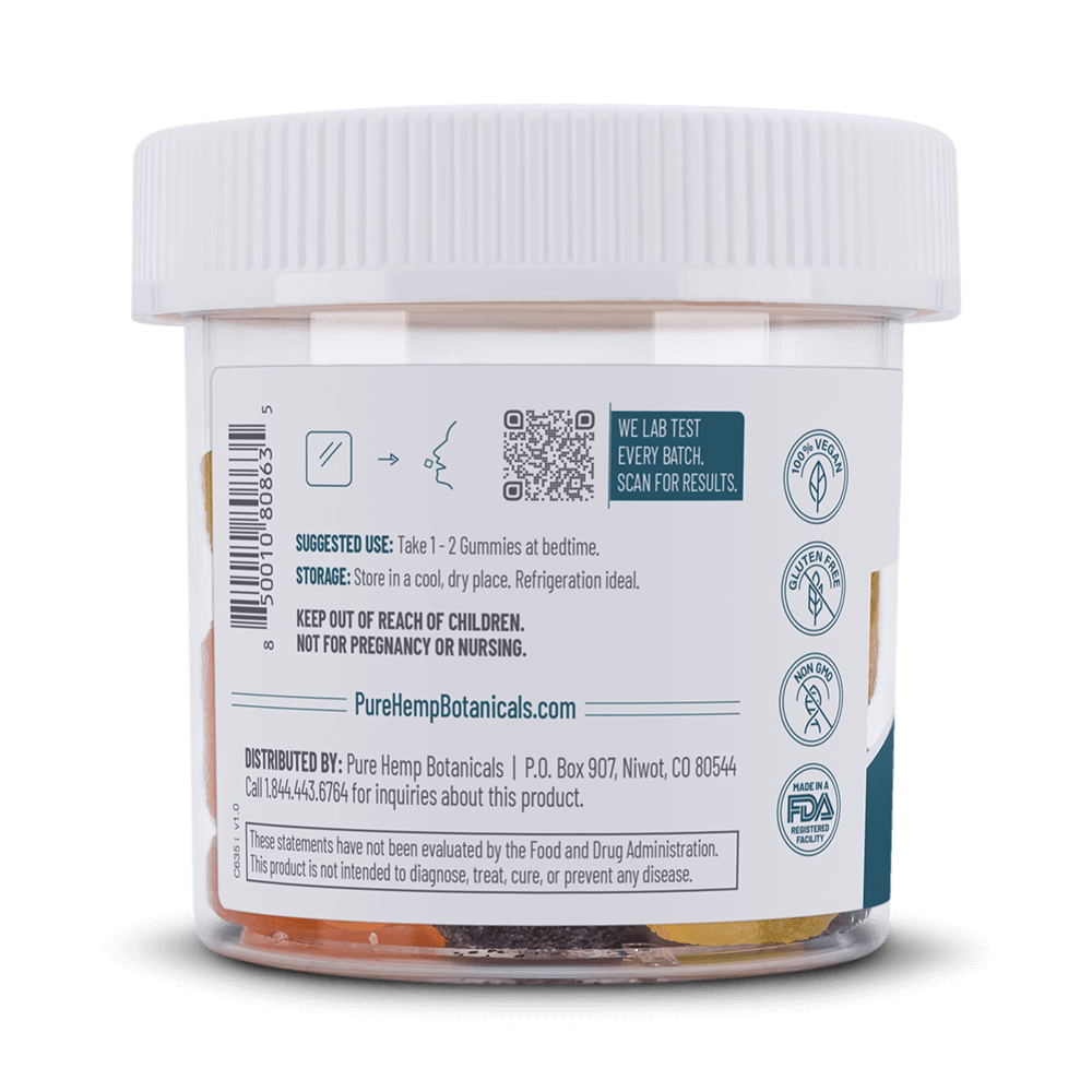600mg Pure Sleep CBD+CBN Gummies - Tree Spirit Wellness