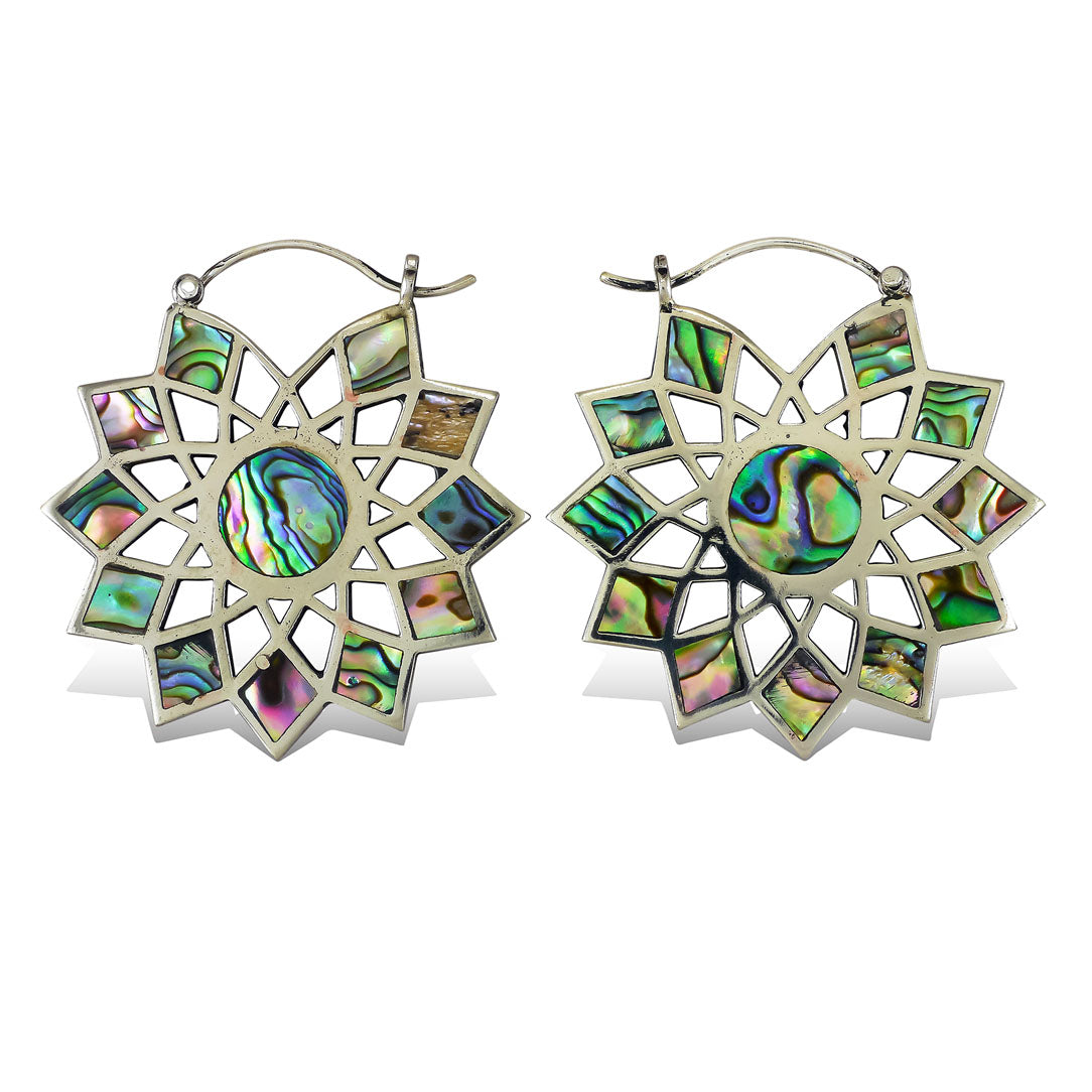 Abalone Sacred Stars - Silver Posts freeshipping - Tree Spirit Wellness