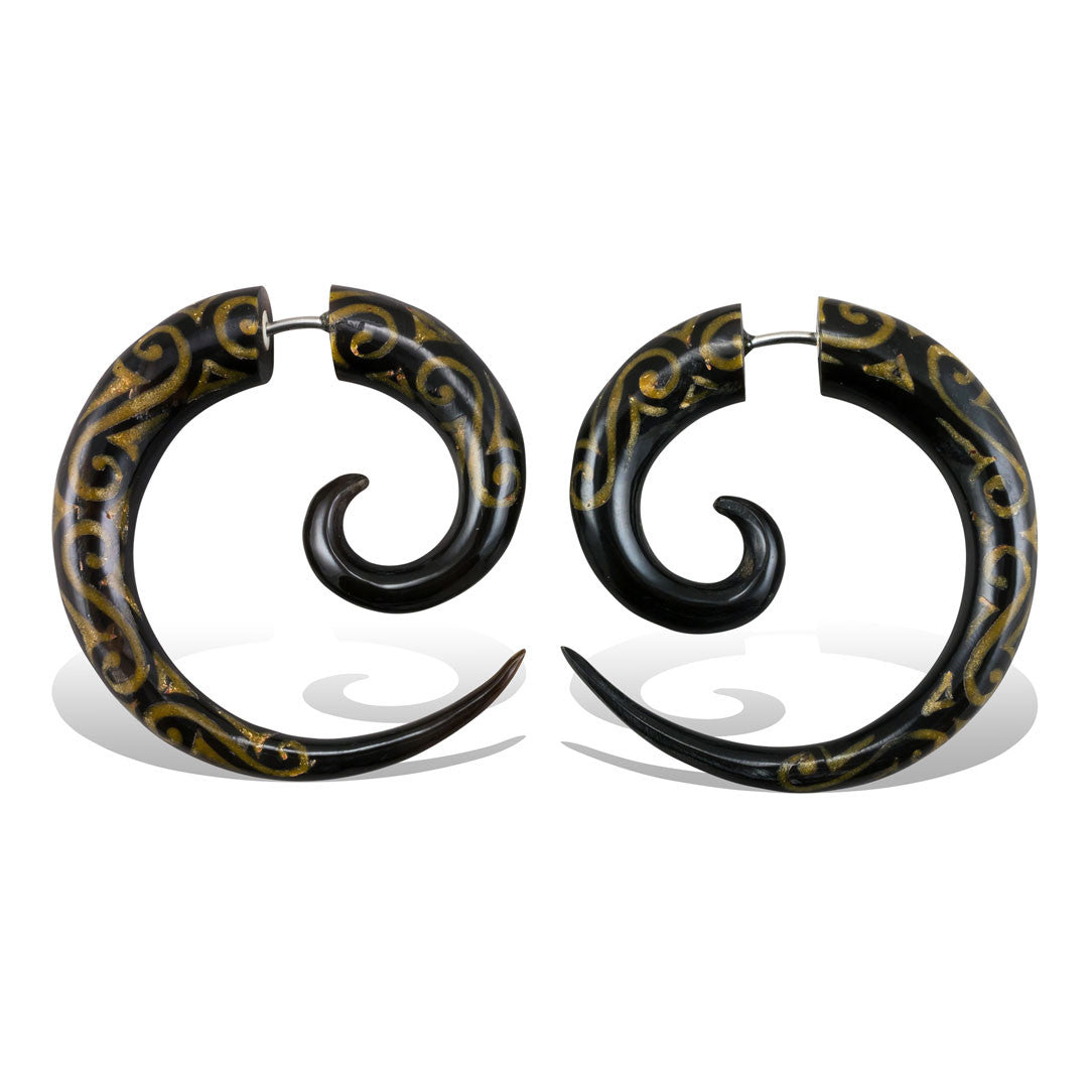 NEW Coco Inlaid Spirals - Horn freeshipping - Tree Spirit Wellness
