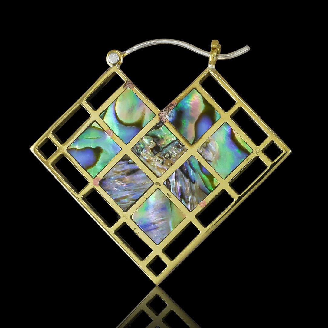 Abalone Diamonds - Silver Post - Tree Spirit Wellness