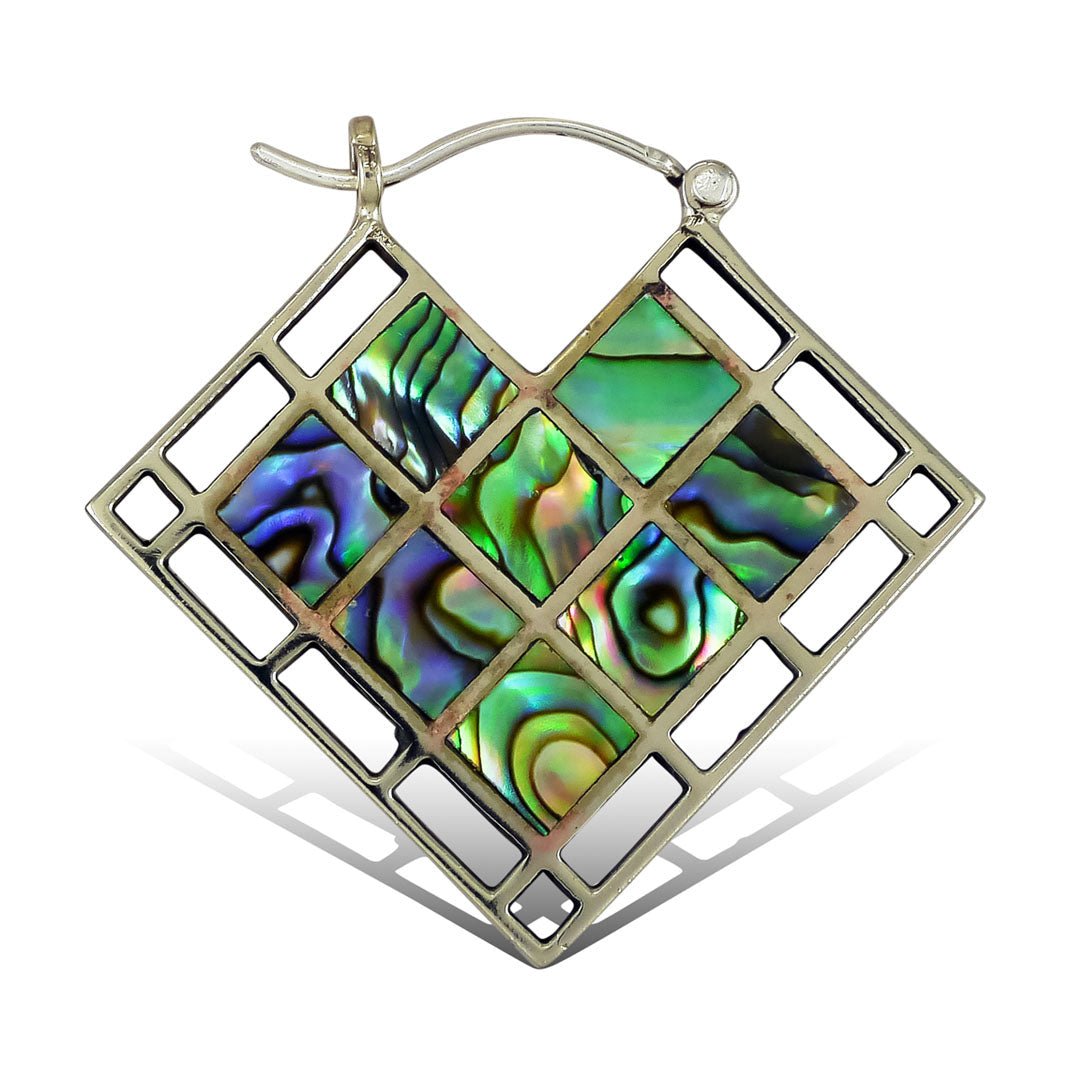Abalone Diamonds - Silver Posts - Tree Spirit Wellness