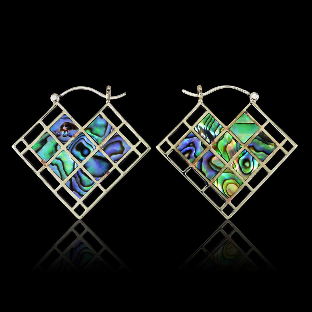 Abalone Diamonds - Silver Posts - Tree Spirit Wellness