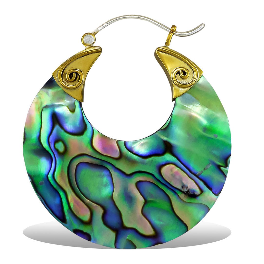 Abalone Dream Hoops - Abalone Shell - Tree Spirit Wellness