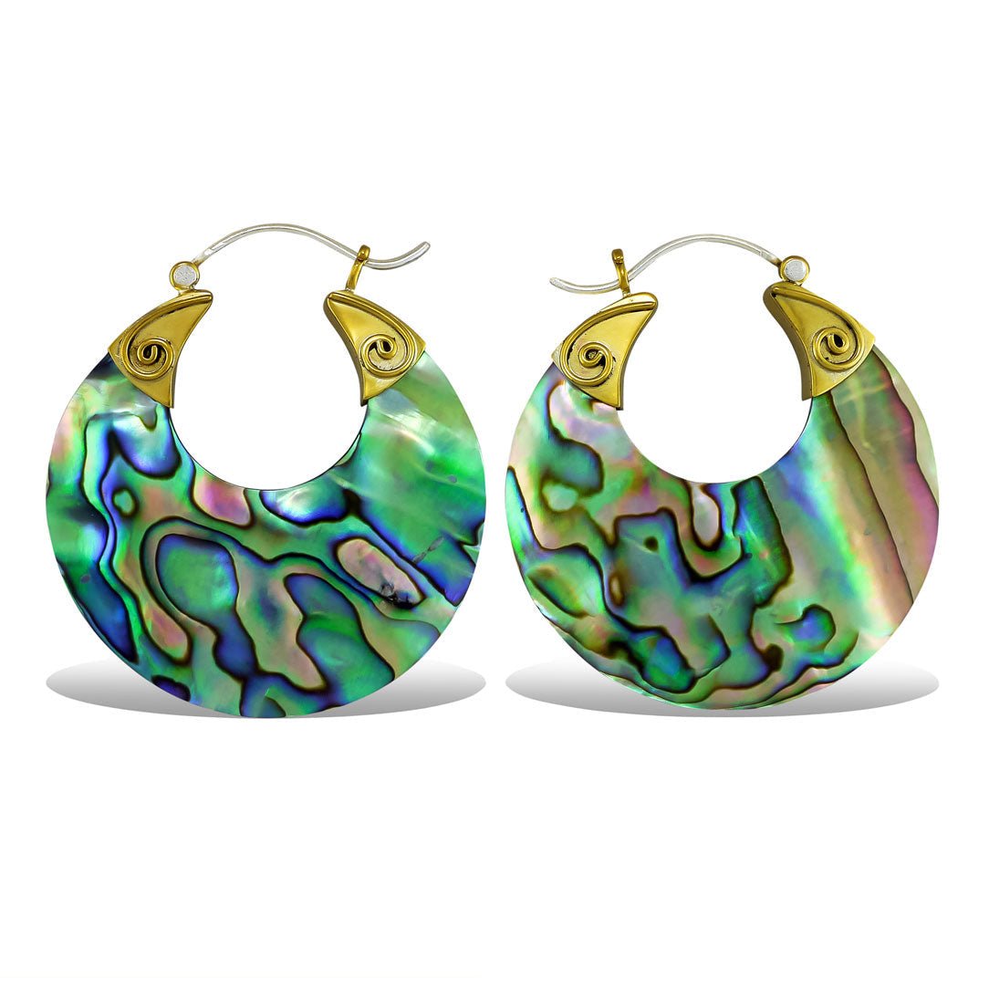 Abalone Dream Hoops - Abalone Shell - Tree Spirit Wellness