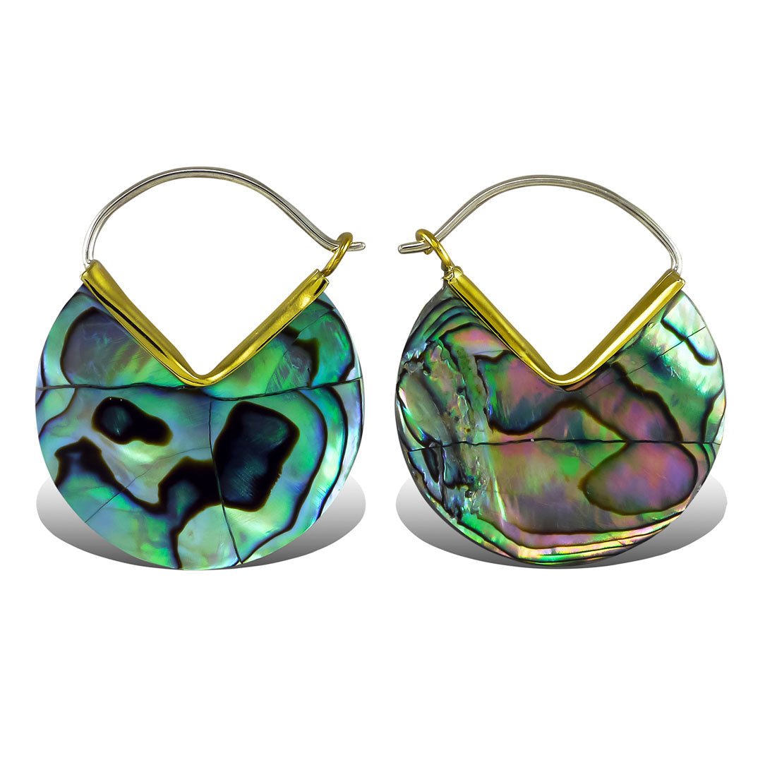 Abalone Hoops - Abalone Shell - Tree Spirit Wellness
