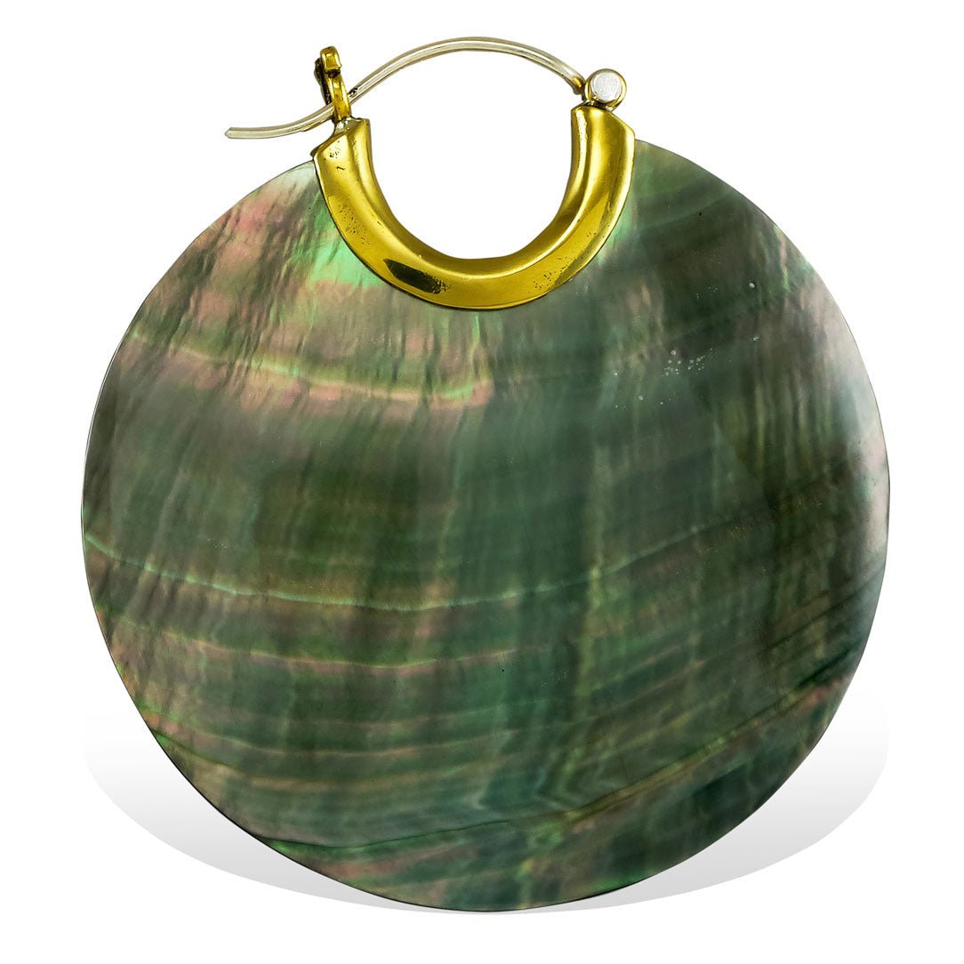 Ariel Hoops - Black Shell - Tree Spirit Wellness
