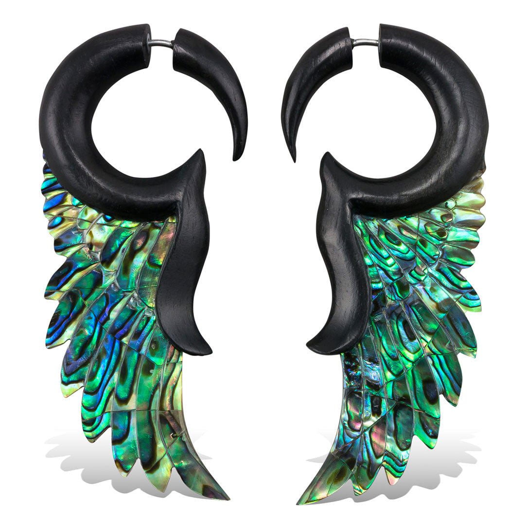 Bella Wings - Wood with Abalone - Tree Spirit Wellness