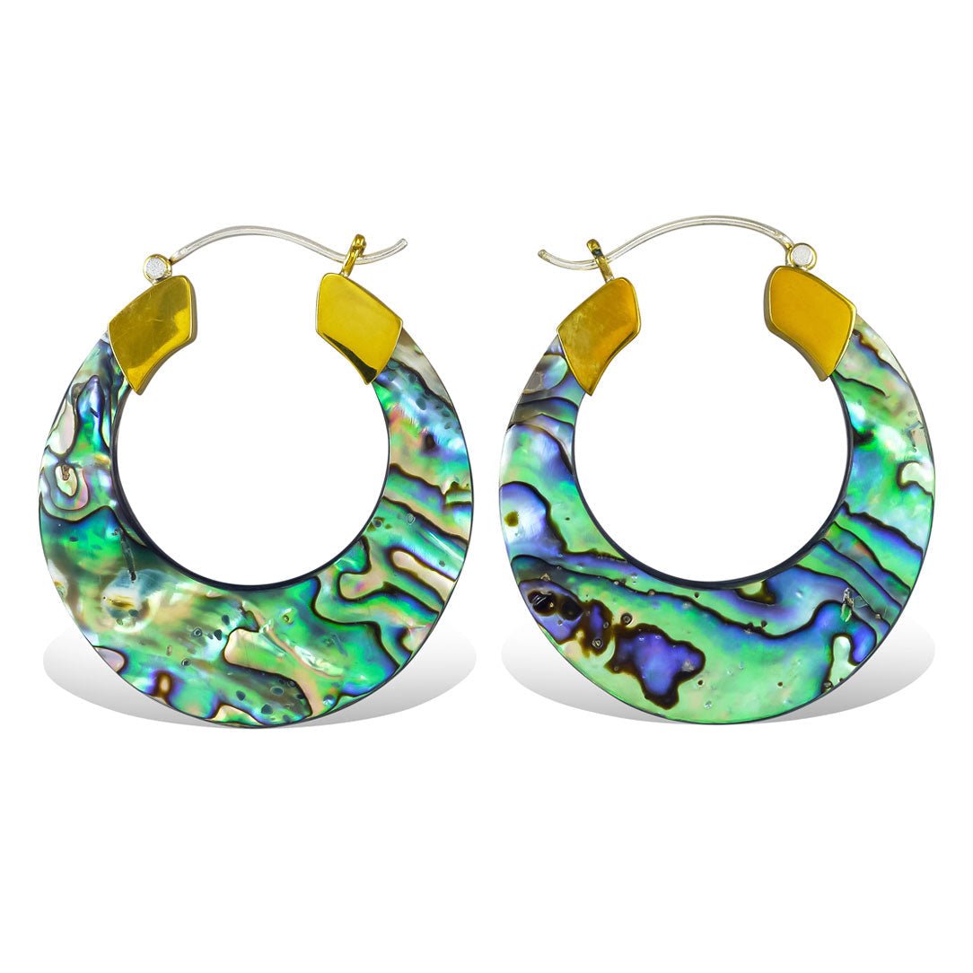 Belladonna Hoops - Abalone Shell - Tree Spirit Wellness