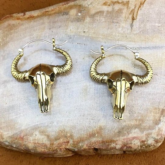 Brass Bulls - Silver Post - Tree Spirit Wellness