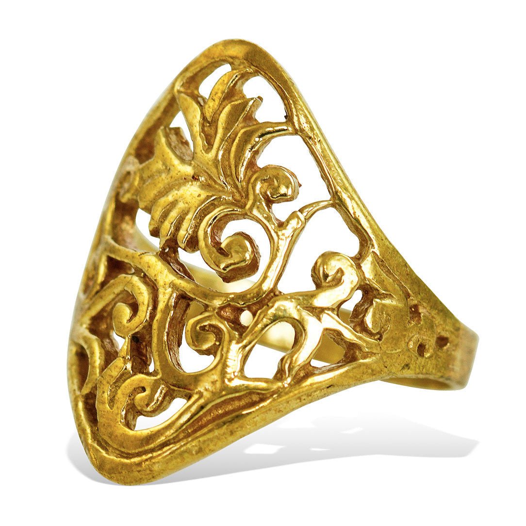 Bridal Flower Ring - Brass - Tree Spirit Wellness