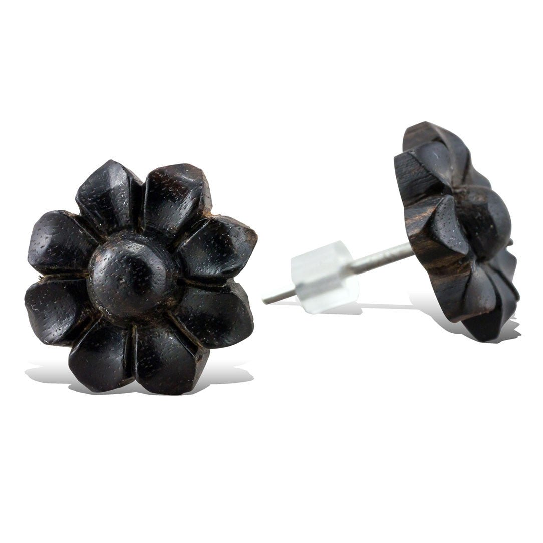 Daisy Dots - Wood Stud Earrings - Tree Spirit Wellness