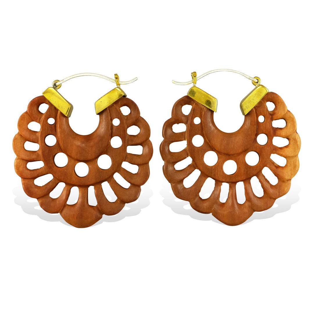 Donni Hoops - Wood - Tree Spirit Wellness