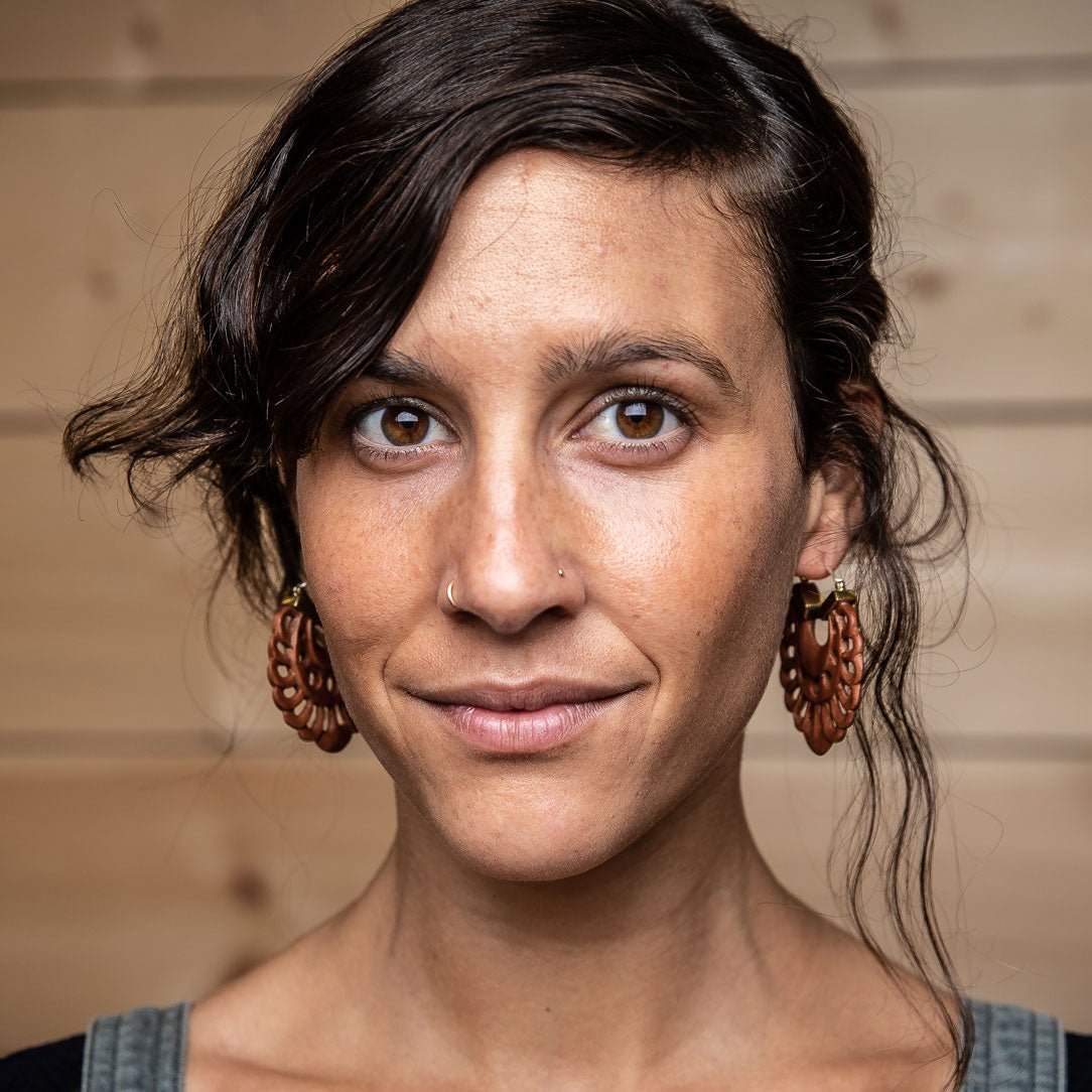 Donni Hoops - Wood - Tree Spirit Wellness