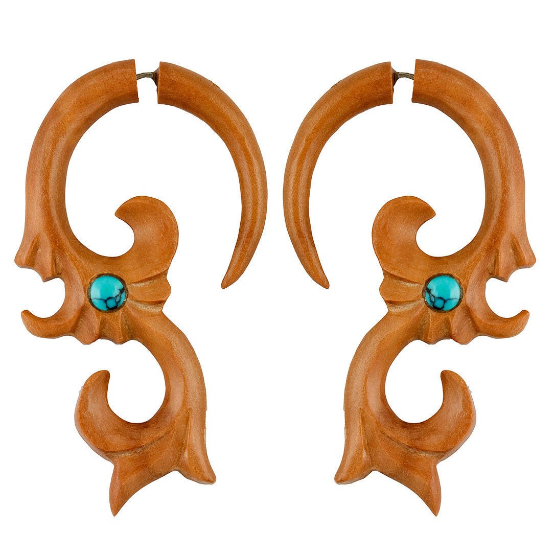 Embraced Turquoise Curls - Wood - Tree Spirit Wellness