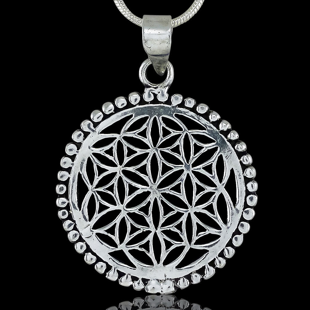 Eternal Flower - Silver Pendant - Tree Spirit Wellness