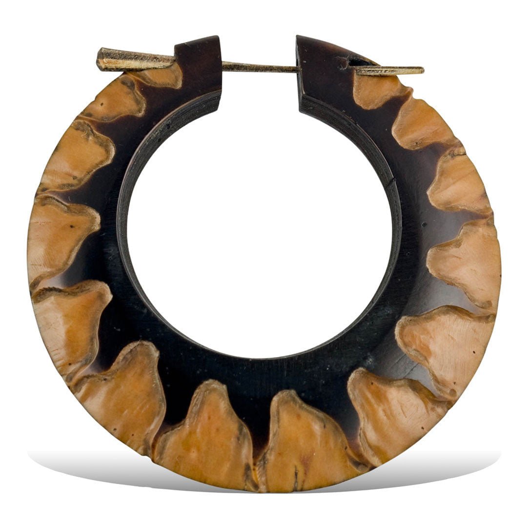 Exclusive! Piasava Sunrise Hoops - Piassava Palm Nut - Tree Spirit Wellness