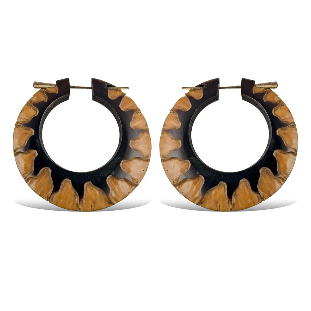 Exclusive! Piasava Sunrise Hoops - Piassava Palm Nut - Tree Spirit Wellness