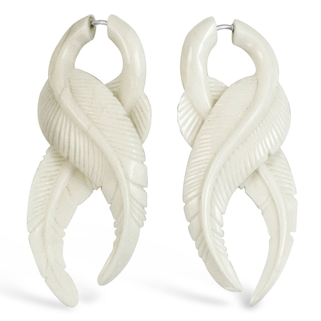 Feather Twists - Bone - Tree Spirit Wellness