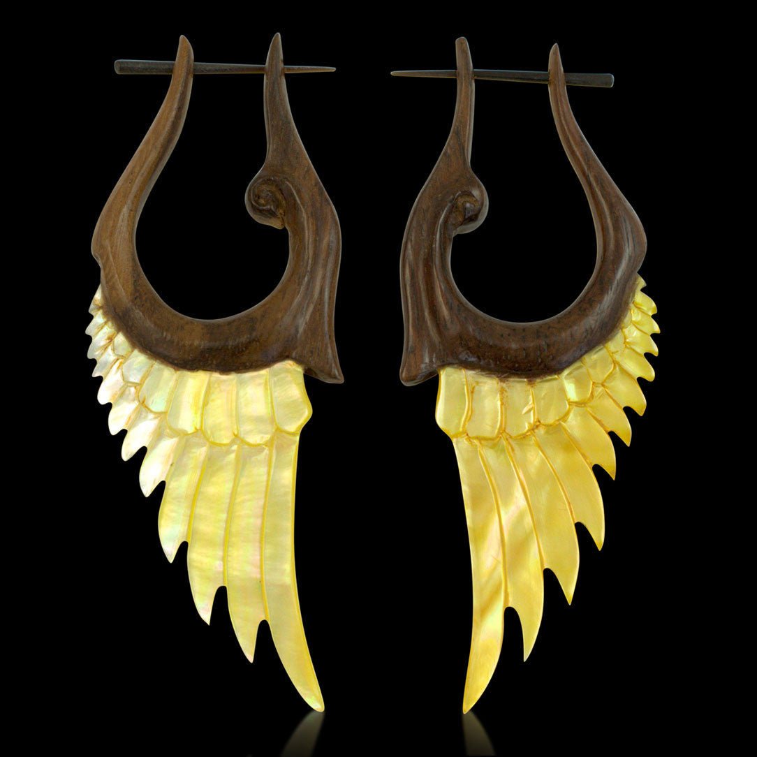 Fera Shell Wings - Wood - Tree Spirit Wellness