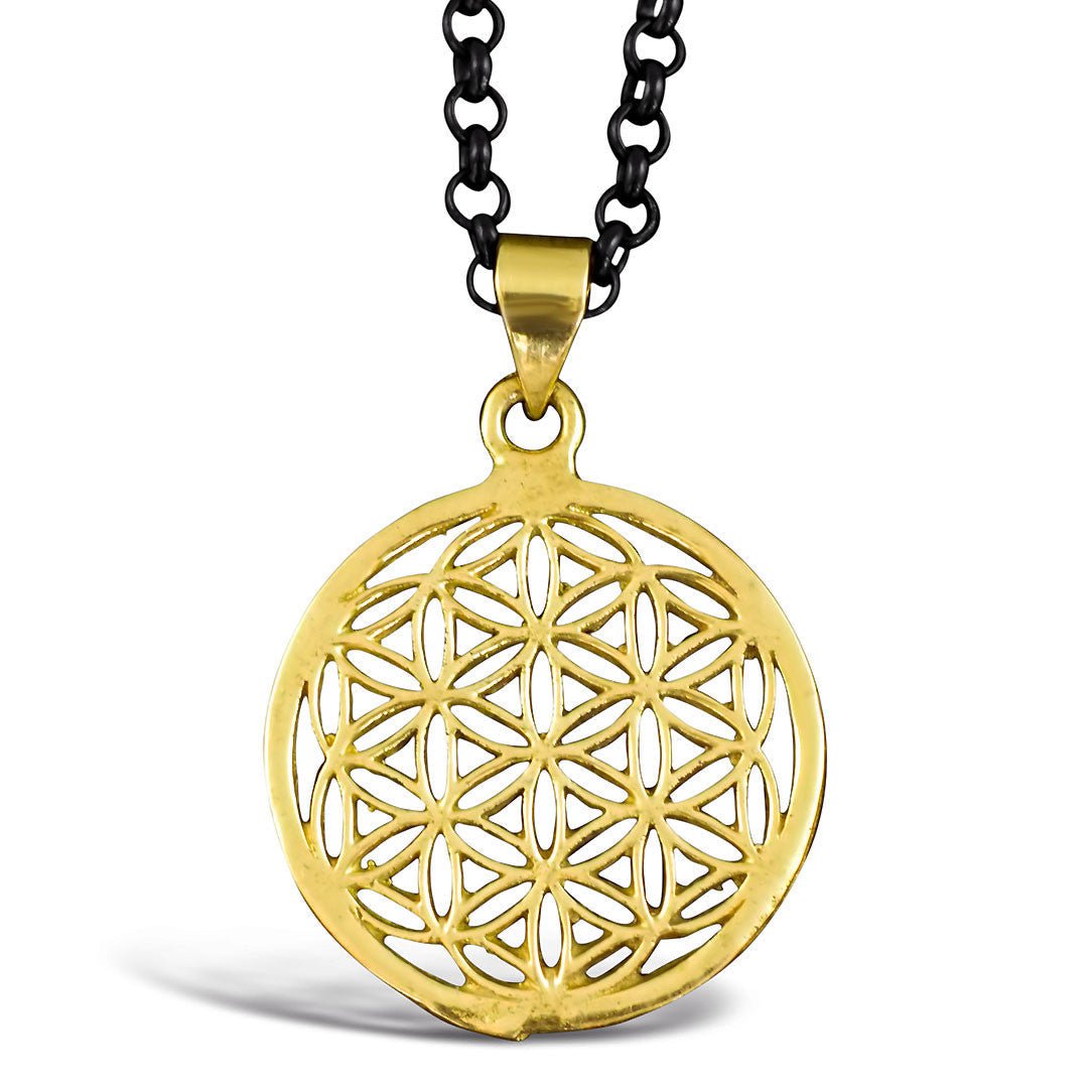 Flower of Life - Brass Pendant - Tree Spirit Wellness