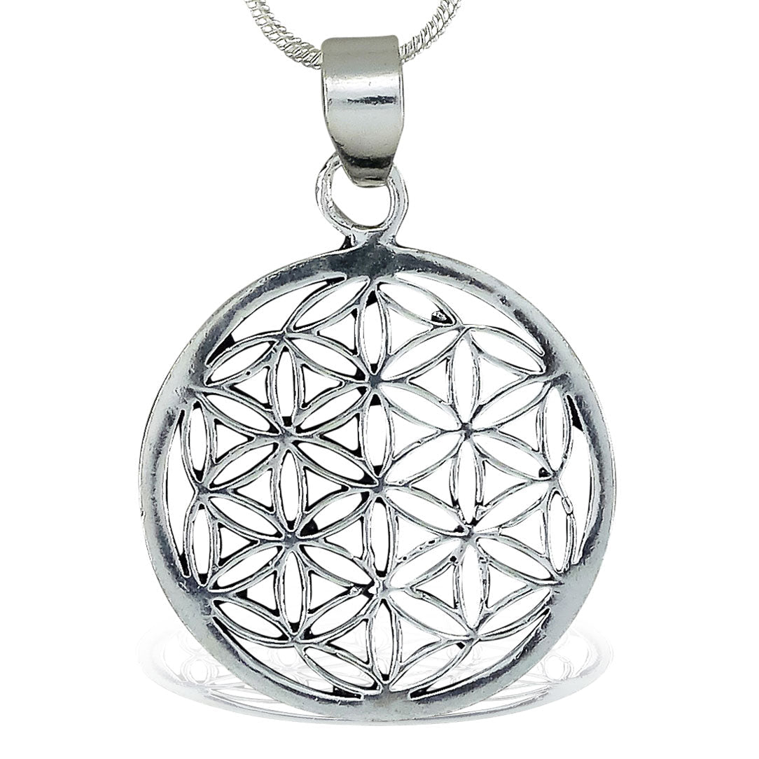 Flower of Life - Silver Pendant - Tree Spirit Wellness