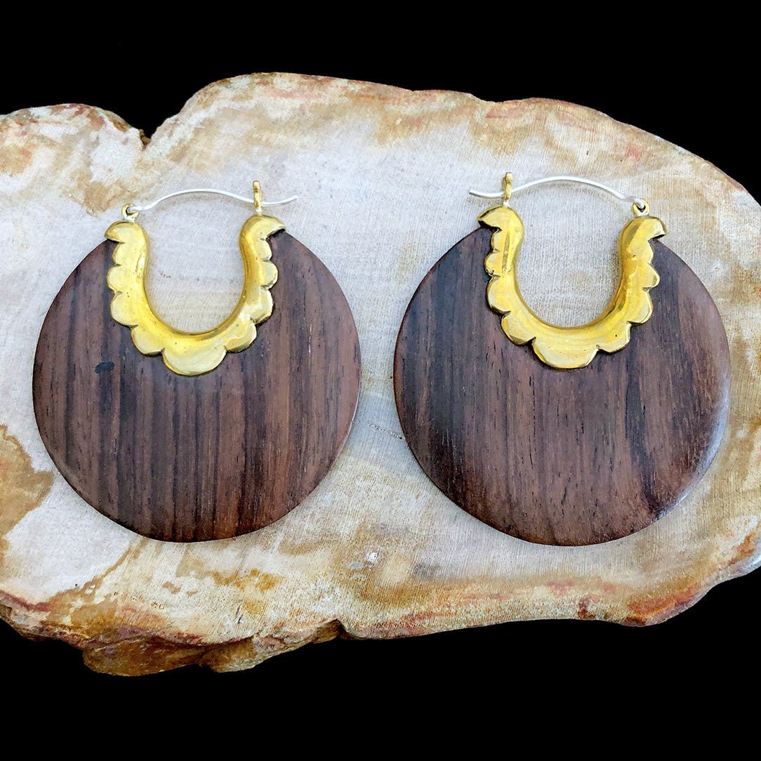 Freesia Hoops - Wood - Tree Spirit Wellness