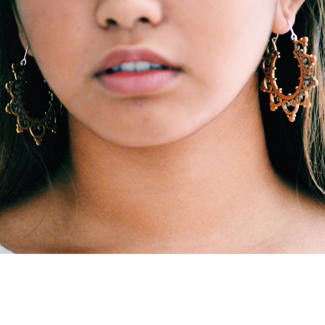 Gita Hoops - Silver Posts - Tree Spirit Wellness