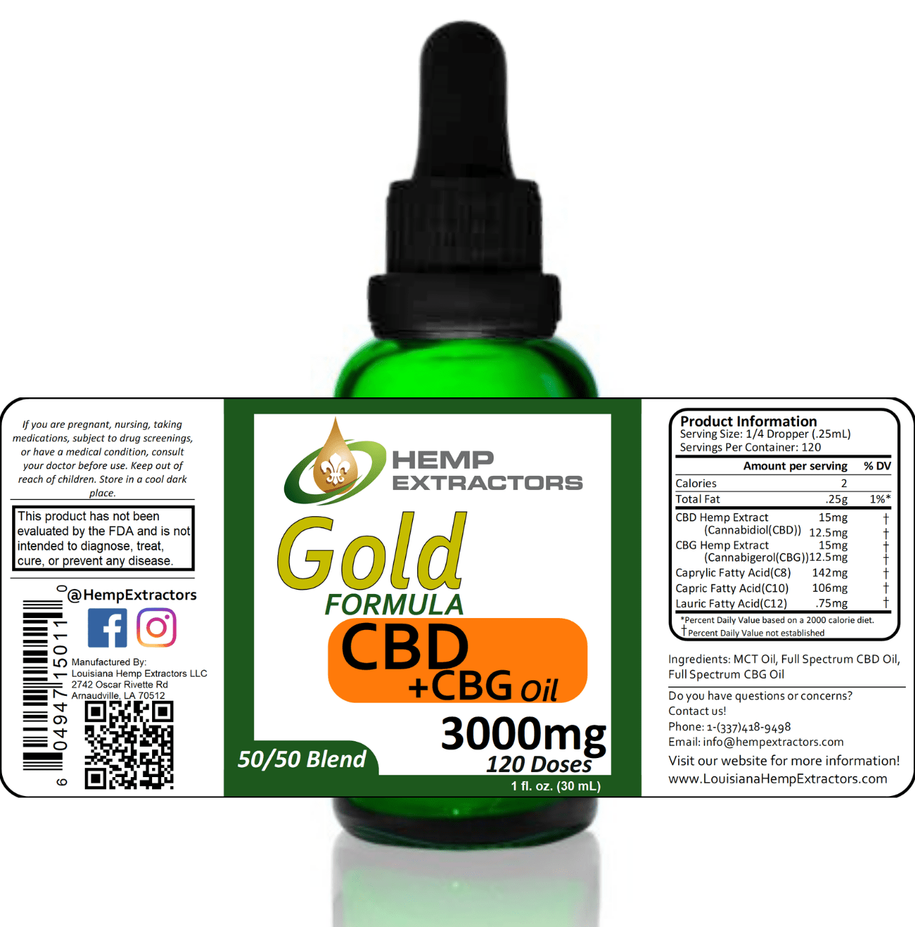 Gold Formula CBD+CBG - Tree Spirit Wellness