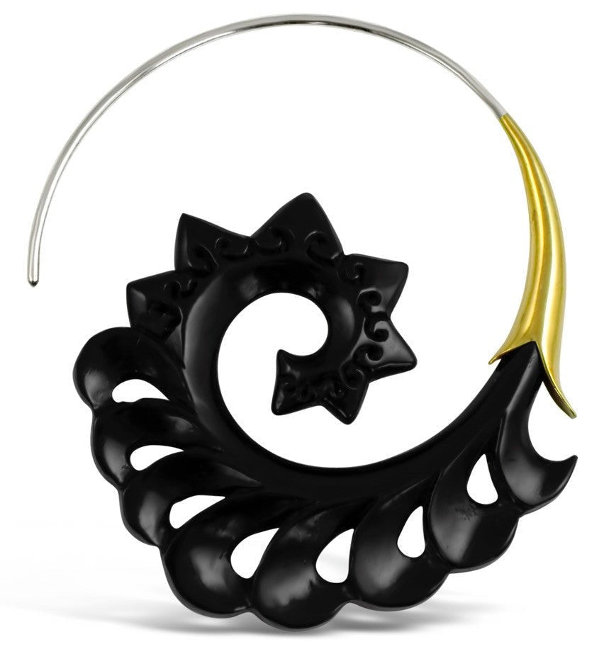 Gold Tipped Spirals - Bone - Tree Spirit Wellness