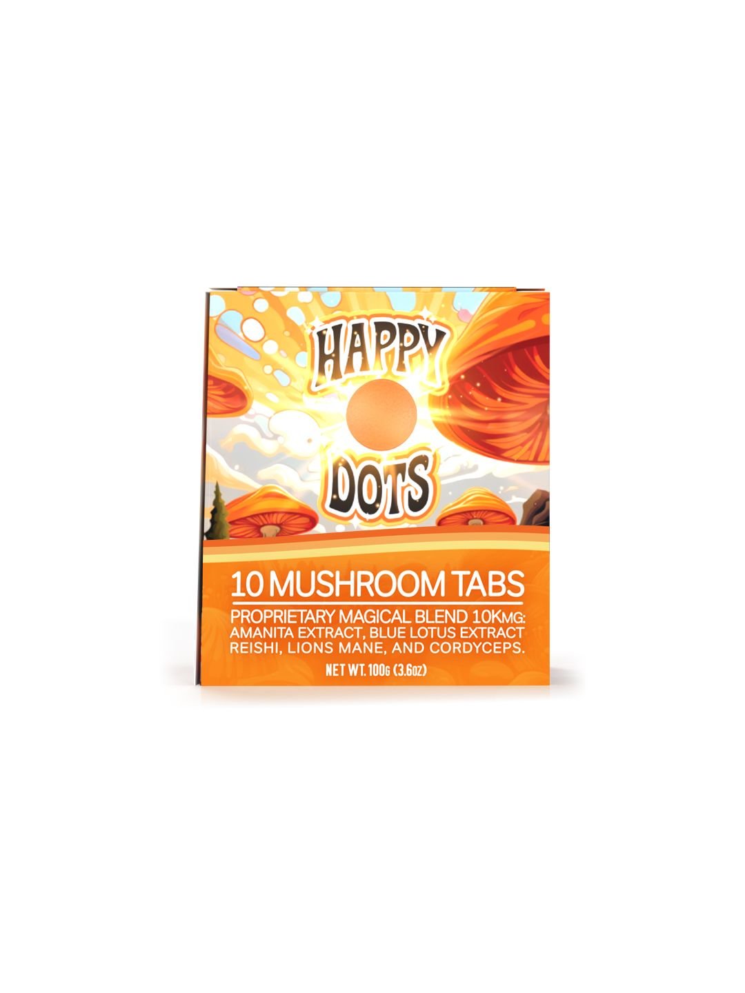 Happy Dots Mushroom Orange Dream - Tree Spirit Wellness
