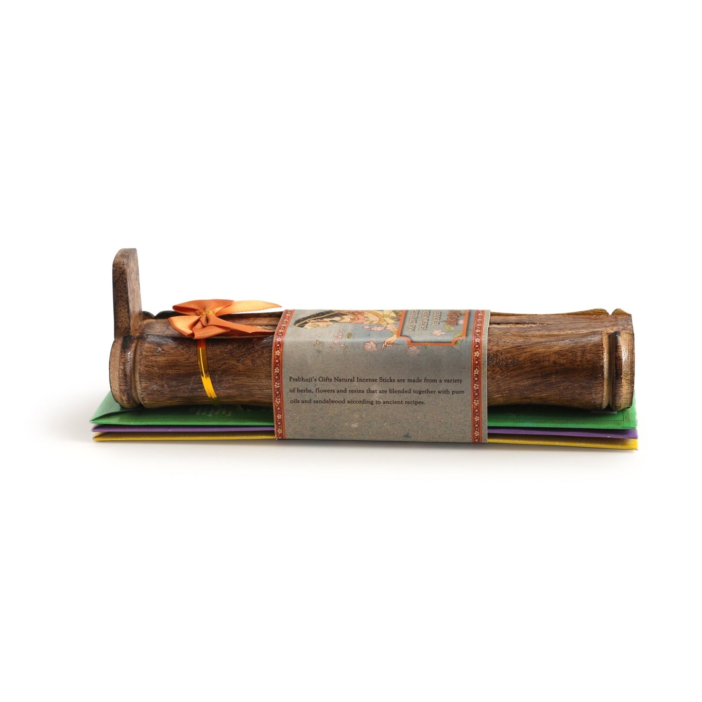 Incense Gift Set - Bamboo Burner + 3 Chakra Incense Sticks Packs & Greeting - Always - Tree Spirit Wellness