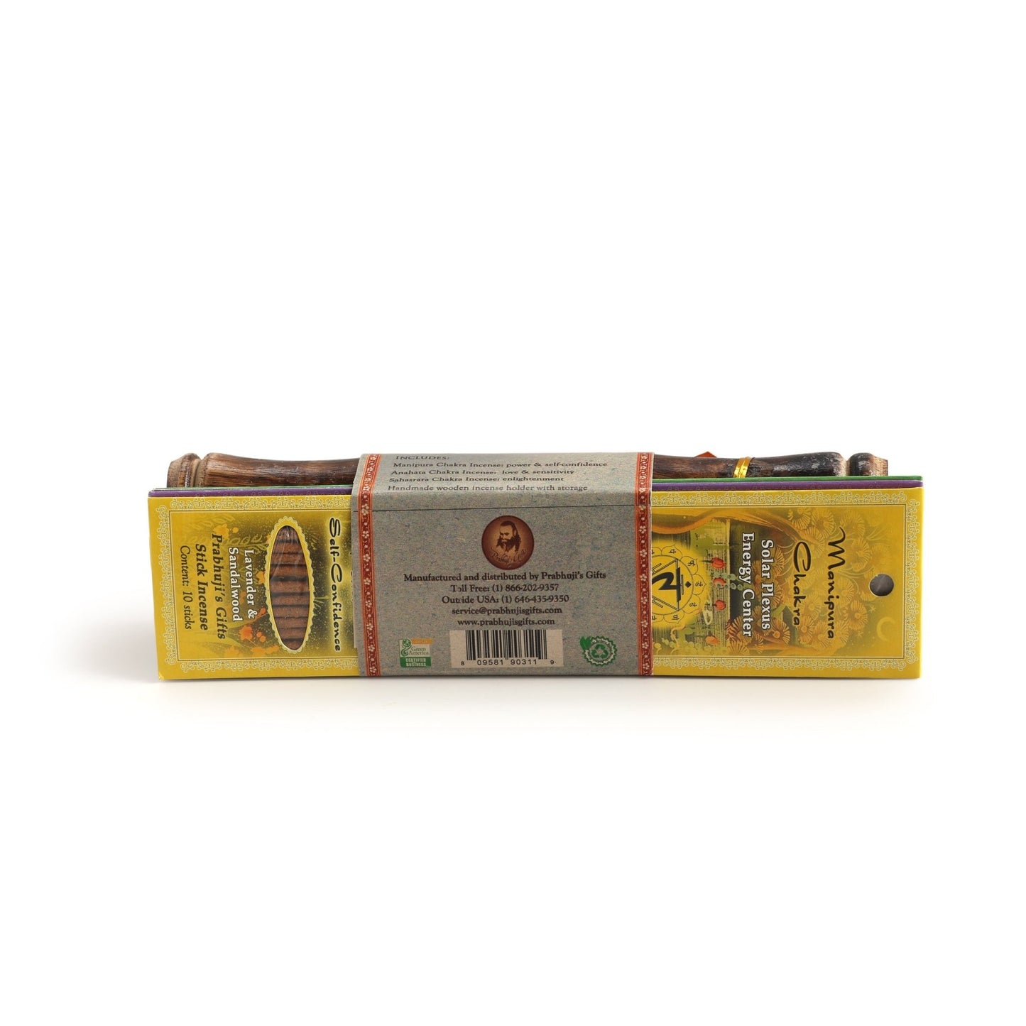 Incense Gift Set - Bamboo Burner + 3 Chakra Incense Sticks Packs & Greeting - Always - Tree Spirit Wellness