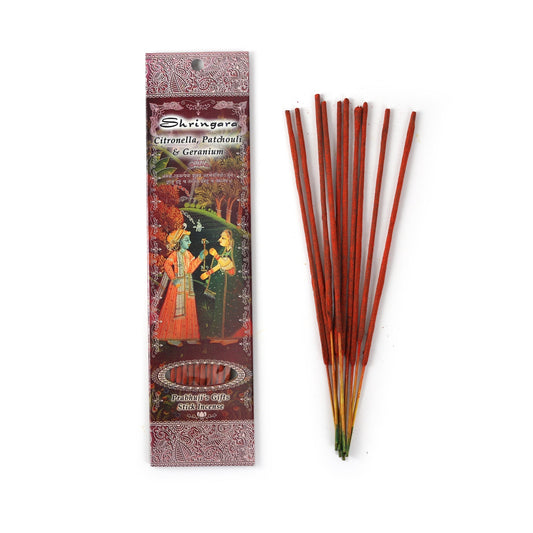 Incense Sticks Shringara - Citronella, Patchouli and Geranium - Tree Spirit Wellness