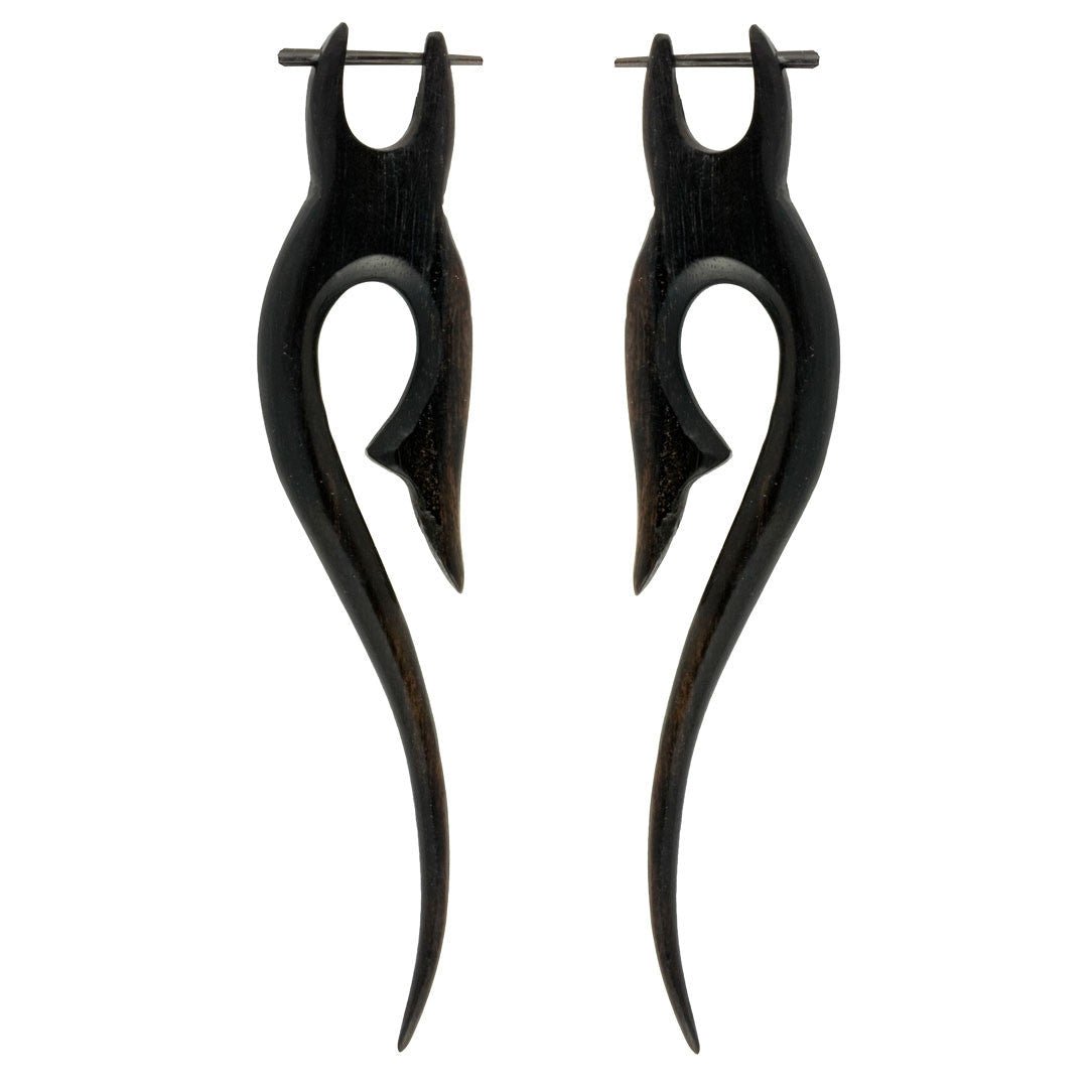 Last Pair!! Extra Long Curls - Wood - Tree Spirit Wellness