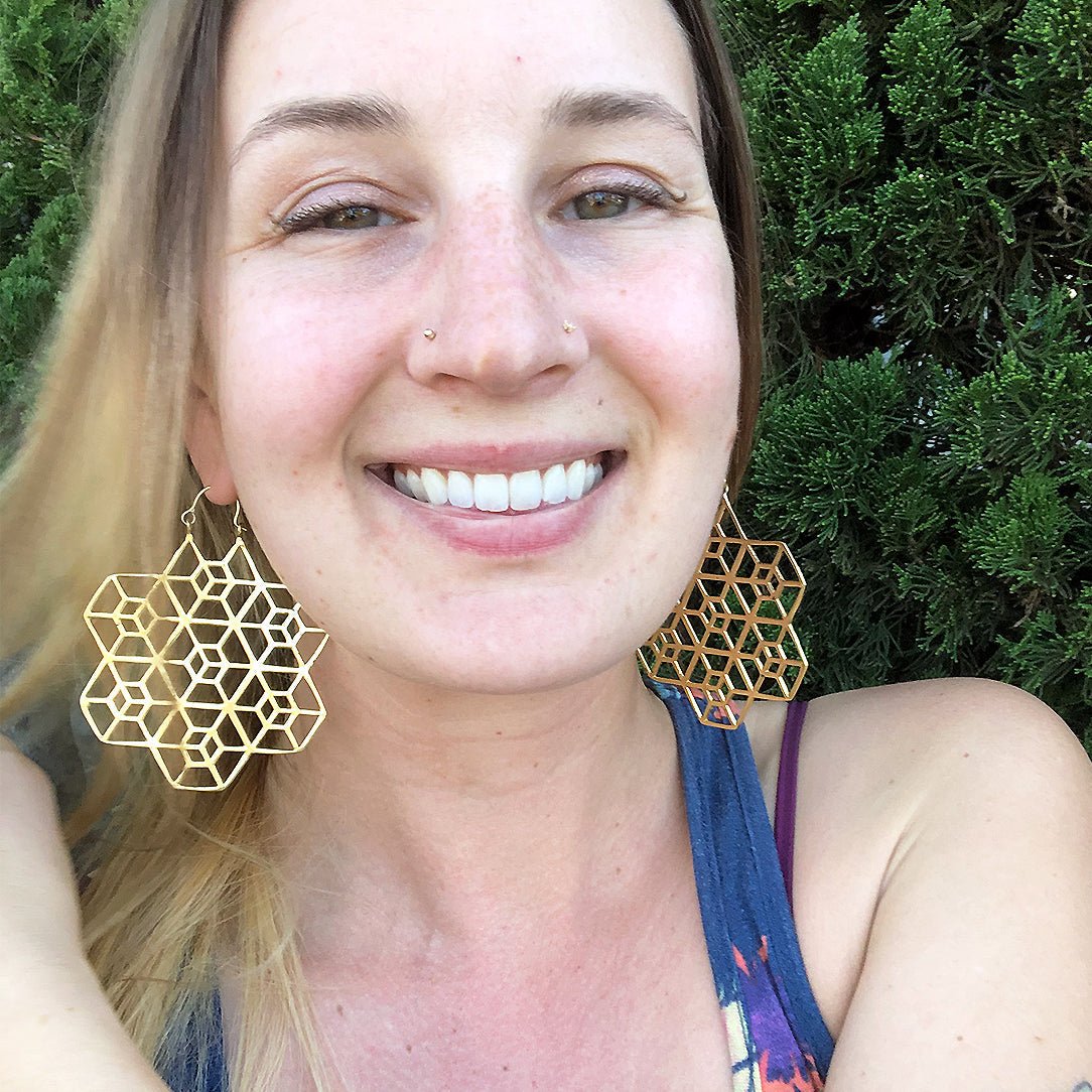 Last Pair! Sierra Geo Hoops - Tree Spirit Wellness